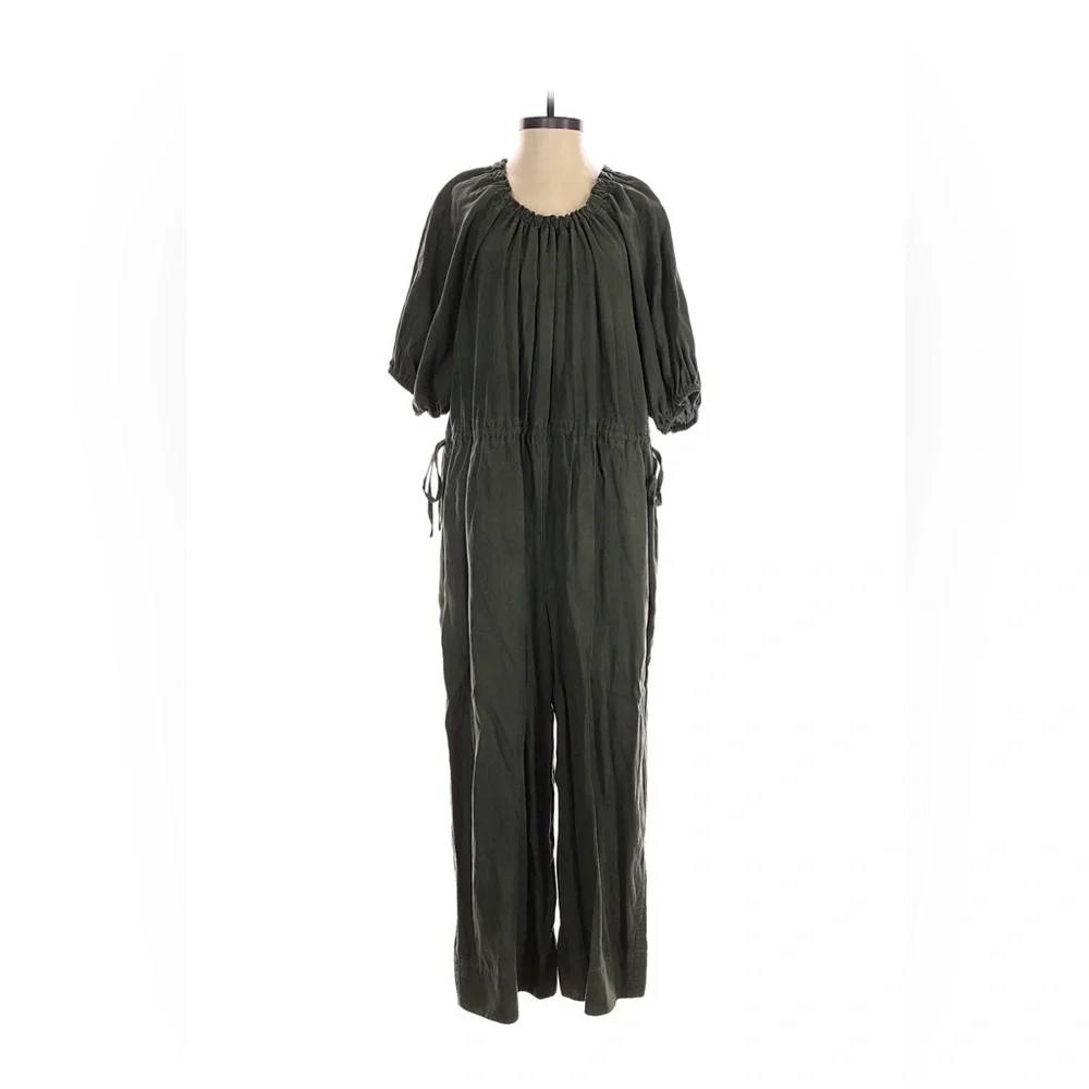 COS Linen Blend Jumpsuit - Green (S)